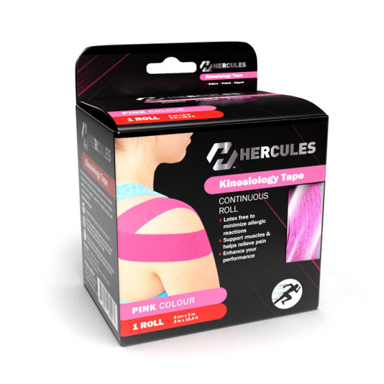 Hercules Kinesiology Tape Pink 1 Roll
