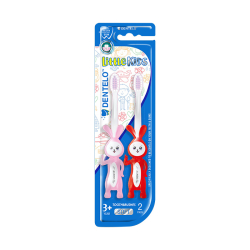 Dentelo Little Kids Toothbrush 2 Pack Pink & Red Dentelo Little Kids Toothbrush 2 Pack Pink & Red