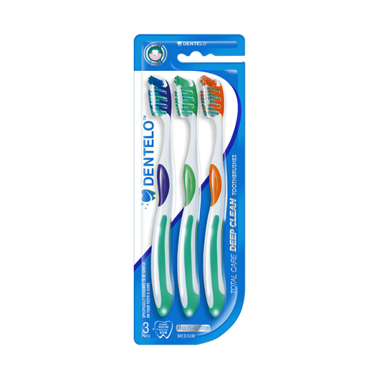 Dentelo Total Care Deep Clean Toothbrush 3 Pack