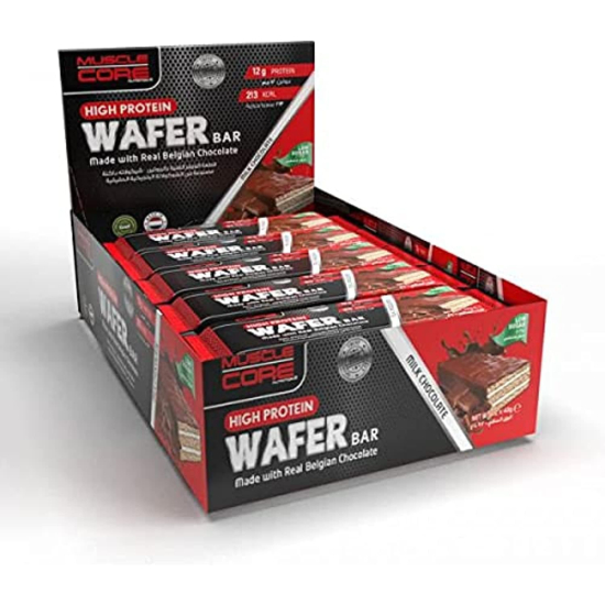 Muscle Core High Protein Wafer Bar Dark Chocolate 40g  Box Of 12 Pieces