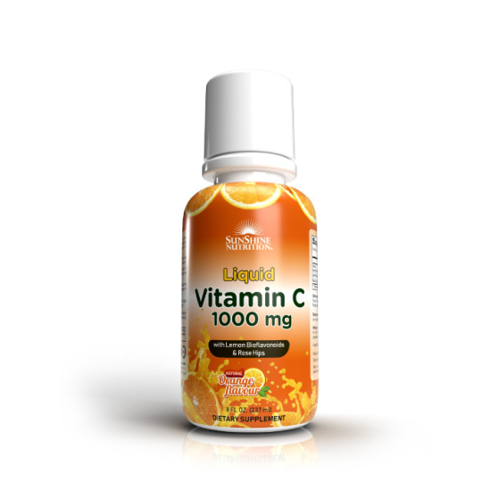 Sunshine Nutrition Liquid Vitamin C 1000 Mg Orange Flavor 237 ml