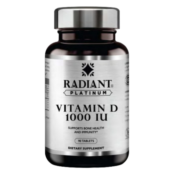 Radiant Platinum Vitamin D 1000 IU 90 Tablets