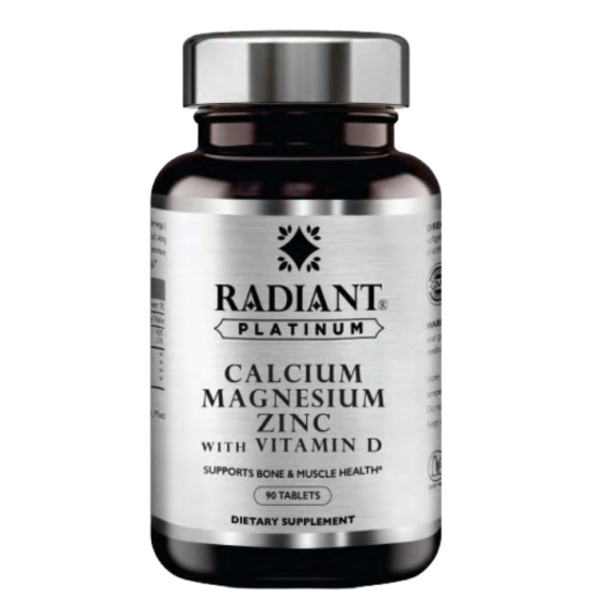 Radiant Platinum Calcium Magnesium Zinc with Vitamin D 90 Tablets