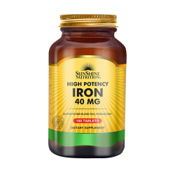 Sunshine Nutrition High Potency Iron 40 Mg 100 Tablets Sunshine Nutrition High Potency Iron 40 Mg 100 Tablets