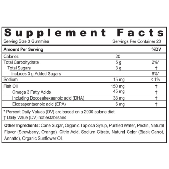 Sunshine Nutrition Cool Gummies Omega3 With DHA/EPA 60 Tablets