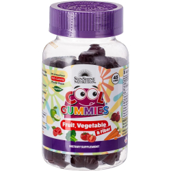 Sunshine Nutrition Cool Gummies Fruit Vegetable & Fiber 45 Gummies Sunshine Nutrition Cool Gummies Fruit Vegetable & Fiber 45 Gummies