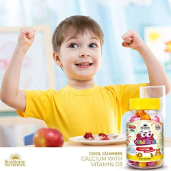 Sunshine Nutrition Cool Gummies Kids Calcium With Vitamn D3 120 Tablets Sunshine Nutrition Cool Gummies Kids Calcium With Vitamn D3 120 Tablets