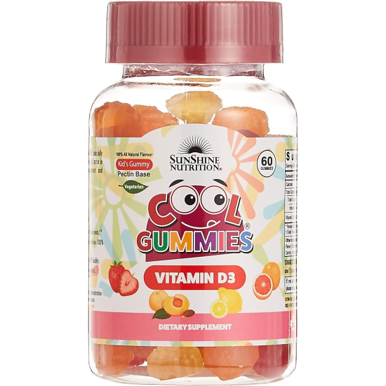 Sunshine Nutrition Cool Gummies Kids Vitamin D3 120 Gummies