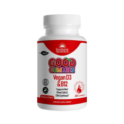 Sunshine Nutrition Good Gummies Vegan D3 and B12 Gummies 60 Tablets Sunshine Nutrition Good Gummies Vegan D3 and B12 Gummies 60 Tablets