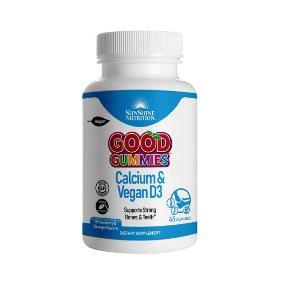 Sunshine Nutrition Good Gummies Calcium & Vegan D3 Gummies 45 Tablets
