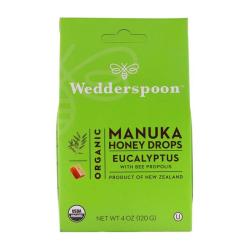 Wedderspoon Organic Manuka Honey Drop Eucalyptus 120g 20pcs Wedderspoon Organic Manuka Honey Drop Eucalyptus 120g 20pcs