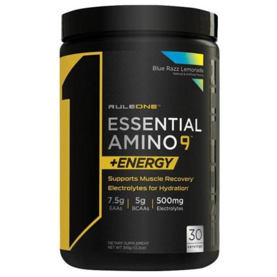 Rule 1 Essential Amino 9 + Energy Blue Razz Lemonade 345 g
