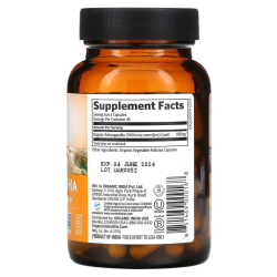 Organic India Ashwagandha 90 Vegetarian Capsules Organic India Ashwagandha 90 Vegetarian Capsules