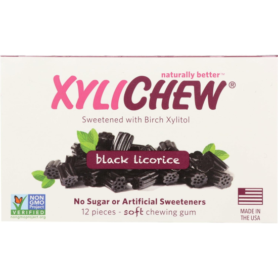 Xylichew Gum Licorice 12 pcs