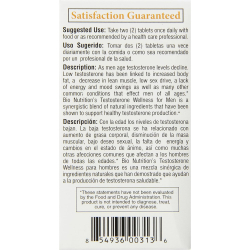 Bio Nutrition Testosterone Wellness For Men 60 Tablets
