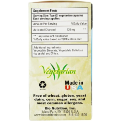 Bio Nutrition Activated Coconut Charcoal 520 mg 90 Capsule Bio Nutrition Activated Coconut Charcoal 520 mg 90 Capsule
