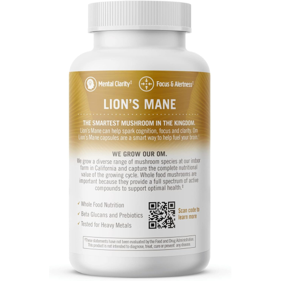 Om Lion's Mane Mushroom Superfood 90 Vegetable capsules