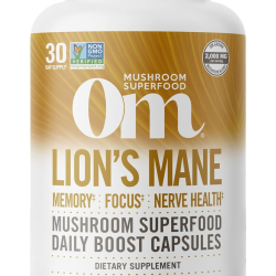 Om Lion's Mane Mushroom Superfood 90 Vegetable capsules Om Lion's Mane Mushroom Superfood 90 Vegetable capsules