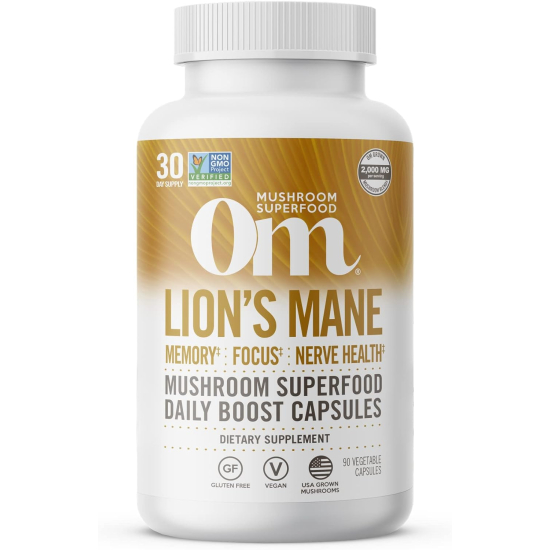 Om Lion's Mane Mushroom Superfood 90 Vegetable capsules