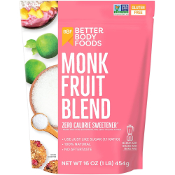 Better Body Foods Monk Fruit Blend 454g Better Body Foods Monk Fruit Blend 454g