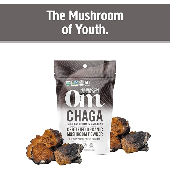 Om Chaga Organic Mushroom Powder 100 g