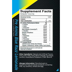 Rule1 Pre Amino 30 Servings Blue Razz Lemonade Rule1 Pre Amino 30 Servings Blue Razz Lemonade