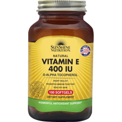 Sunshine Nutrition Natural Vitamin E 400 iu 100 Softgels Sunshine Nutrition Natural Vitamin E 400 iu 100 Softgels