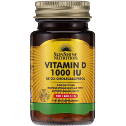 Sunshine Nutrition Vitamin D 1000iu 100 Tablets Sunshine Nutrition Vitamin D 1000iu 100 Tablets