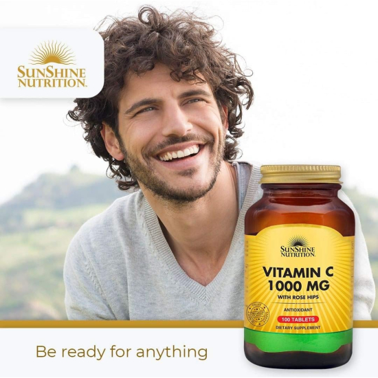 Sunshine Nutrition Vitamin C 1000mg With Rosehips 100 Tablets