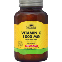 Sunshine Nutrition Vitamin C 1000mg With Rosehips 100 Tablets Sunshine Nutrition Vitamin C 1000mg With Rosehips 100 Tablets