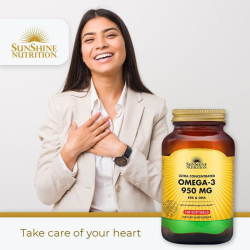 Sunshine Nutrition Ultra Concentrate Omega-3 950mg EPA & DHA 100 Softgels Sunshine Nutrition Ultra Concentrate Omega-3 950mg EPA & DHA 100 Softgels