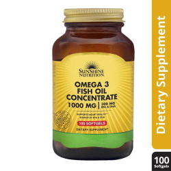 Sunshine Nutrition Omega 3 Fish Oil Concentrate 1000mg 100 Softgels Sunshine Nutrition Omega 3 Fish Oil Concentrate 1000mg 100 Softgels