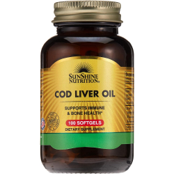 Sunshine Nutrition Cod Liver Oil 100 Softgels Sunshine Nutrition Cod Liver Oil 100 Softgels
