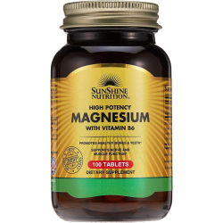 Sunshine Nutrition High Potency Magnesium With Vitamin B6 100 Tablets Sunshine Nutrition High Potency Magnesium With Vitamin B6 100 Tablets
