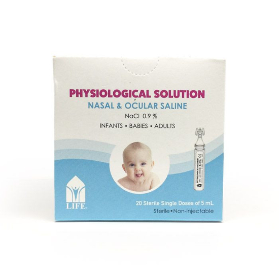 Life Physiological Saline Salt Single Dose 20X5Ml: 00622