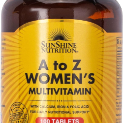 Sunshine Nutrition A To Z Women's Multivitamin 100 Tablets Sunshine Nutrition A To Z Women's Multivitamin 100 Tablets