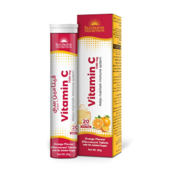 Sunshine Nutrition Vitamin C 1000 mg Orange Flavour Effervescent 20 Tablets Sunshine Nutrition Vitamin C 1000 mg Orange Flavour Effervescent 20 Tablets