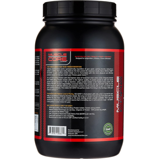 Muscle Core Nutrition Iso Whey 2lb Vanilla