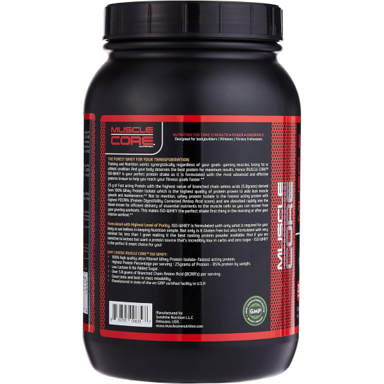 Muscle Core Nutrition Iso Whey 2lb Strawberry