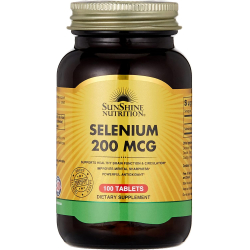 Sunshine Nutrition Selenium 200 Mcg 100 Tablets Sunshine Nutrition Selenium 200 Mcg 100 Tablets