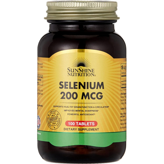 Sunshine Nutrition Selenium 200 Mcg 100 Tablets