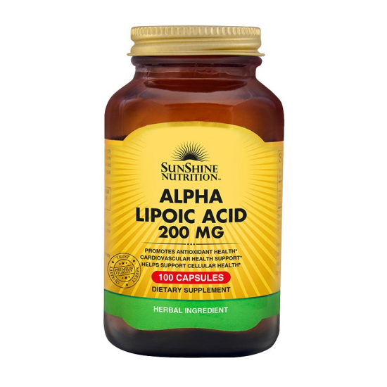 Sunshine Nutrition Alpha Lipoic Acid 200mg 100 Capsules