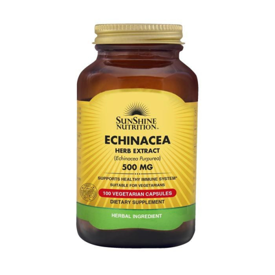 Sunshine Nutrition Echinacea 500 mg Vegetable 100 Capsules