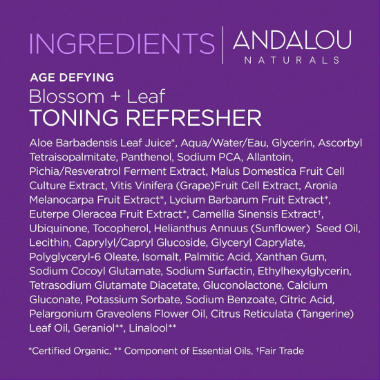 Andalou Blossom + Leaf Toning Refresher 178 ml