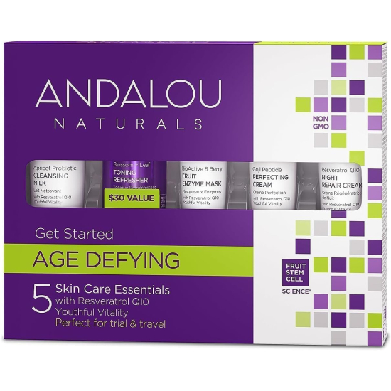 Andalou Naturals Age Defying Get Started Kit, 5pcs