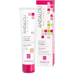 Andalou 1000 Roses CC (SPF 30) Color + Correct Sheer Tan 58 ml Andalou 1000 Roses CC (SPF 30) Color + Correct Sheer Tan 58 ml