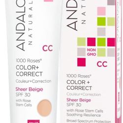 Andalou 1000 Roses CC (SPF 30) Color + Correct Sheer Tan 58 ml Andalou 1000 Roses CC (SPF 30) Color + Correct Sheer Tan 58 ml