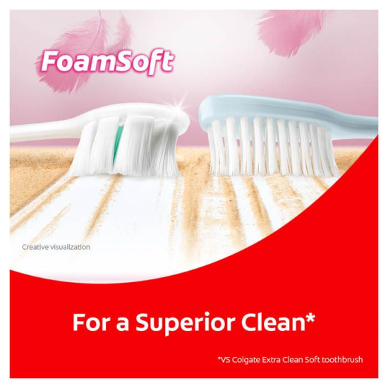 Colgate Foam Soft Super Dense Thin Bristles Toothbrush