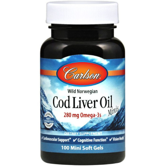 Carlson Norwegian Cod Liver Oil 100 Soft Gels