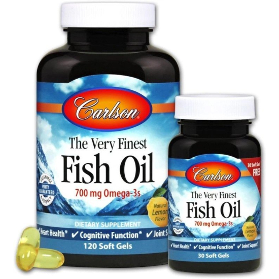Carlson Fish Oil Lemon 120+30 Softgels